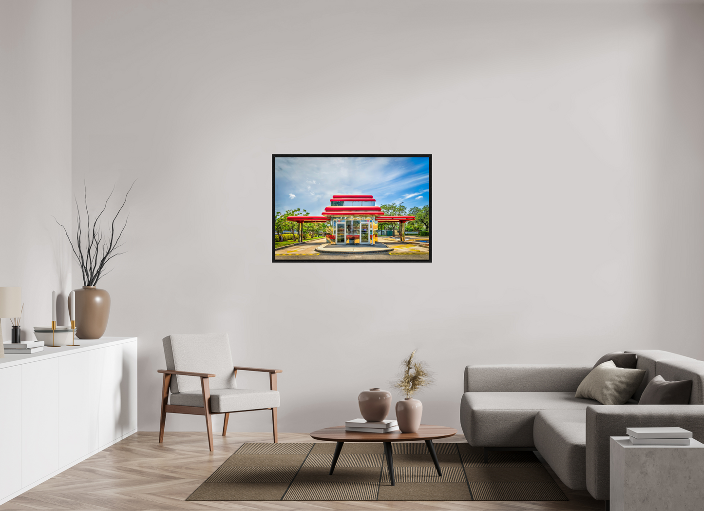 45 x 30″, Floater Frame Florida - Hyperrealism Americana