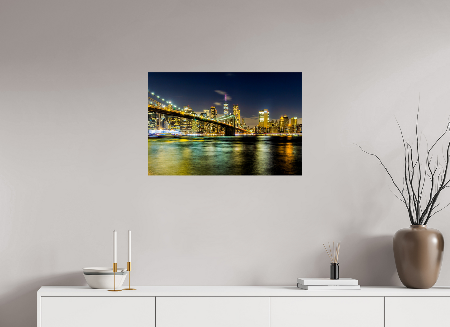 30 x 20″, Photo Print On Fuji Crystal DP II New York - Manhattan After Dark