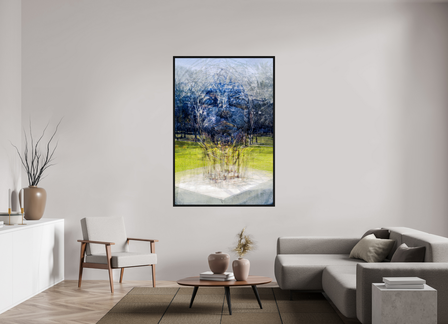 44 x 66″, Floater Frame Echoes of Identity