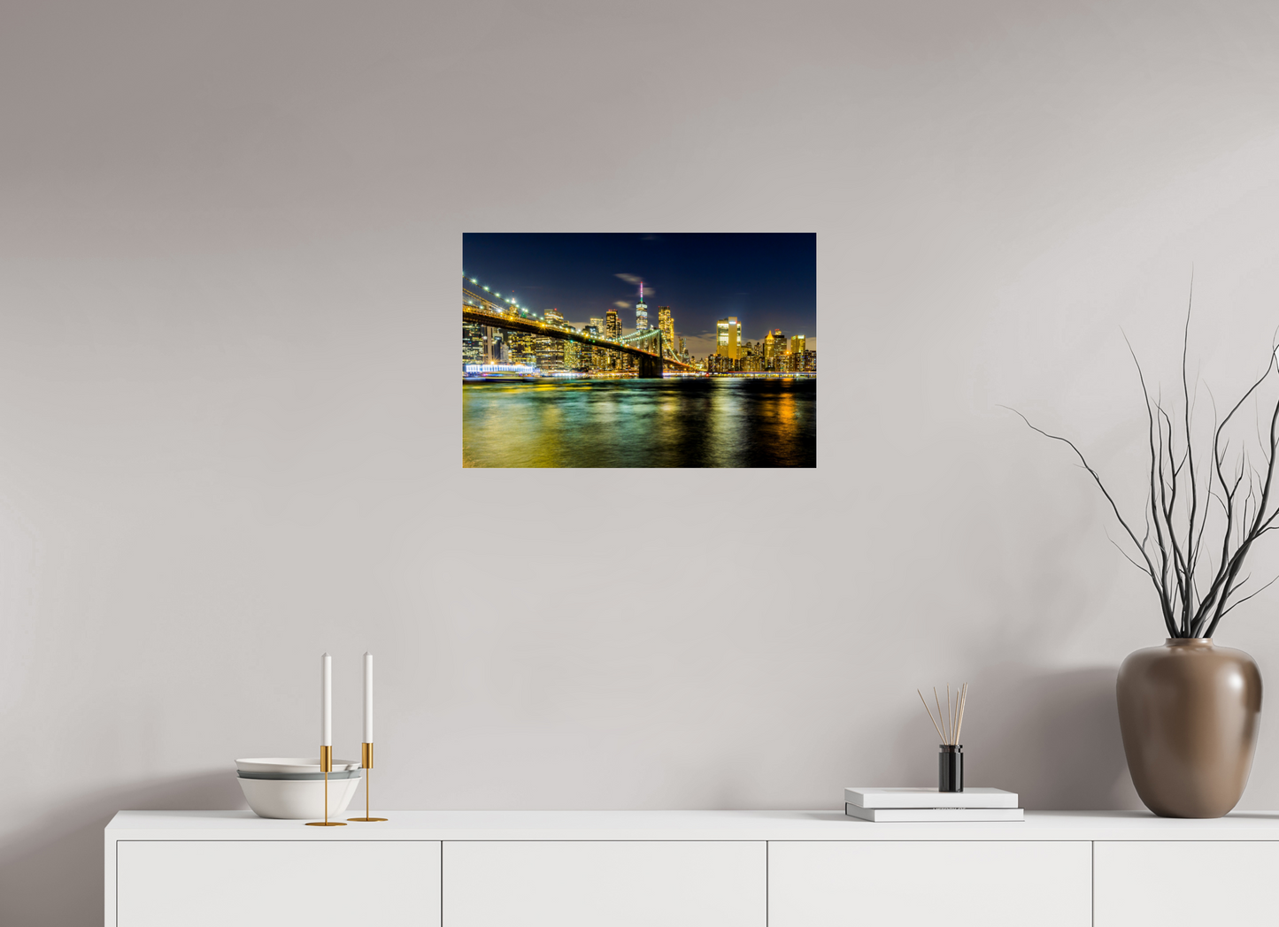 24 x 16″, Photo Print Under Acrylic Glass New York - Manhattan After Dark