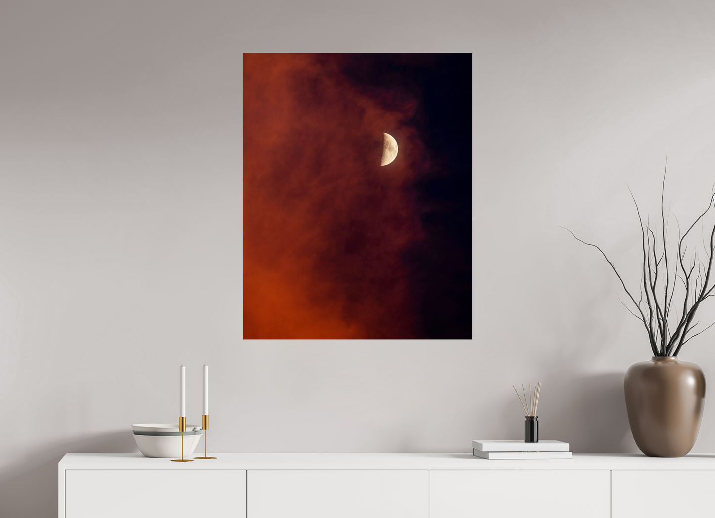 28 x 35″, Photo Print On Fuji Crystal DP II Florida - Red Moon