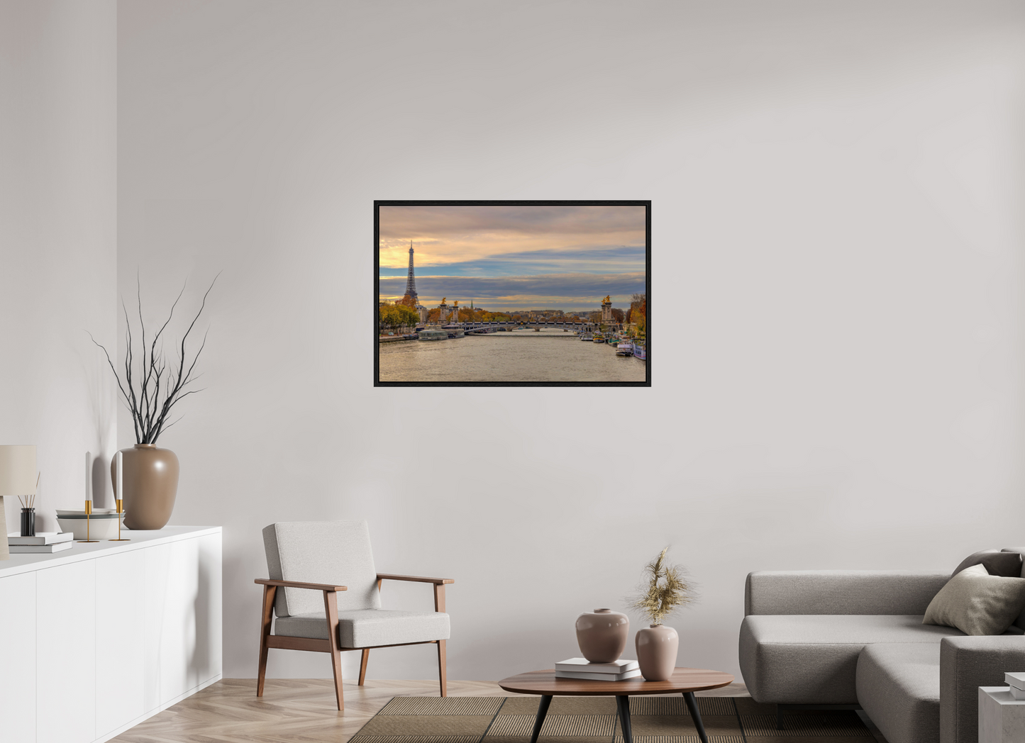 42.4 x 28″, Floater Frame Paris - Autumn Over Pont Alexandre III