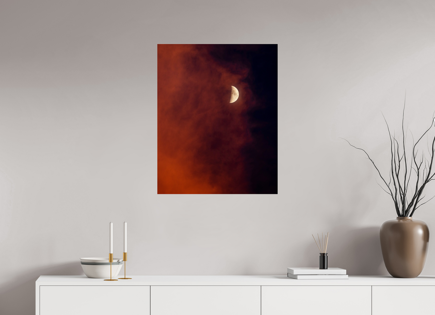 24 x 30″, Photo Print Under Acrylic Glass Florida - Red Moon