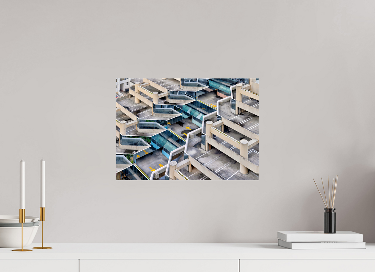 16.8 x 12″, Photo Print Under Acrylic Glass Urban Labyrinth — Geometry in Concrete