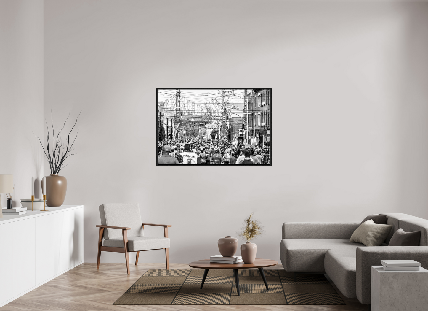 54 x 36″, Floater Frame The Pack — NYC Marathon