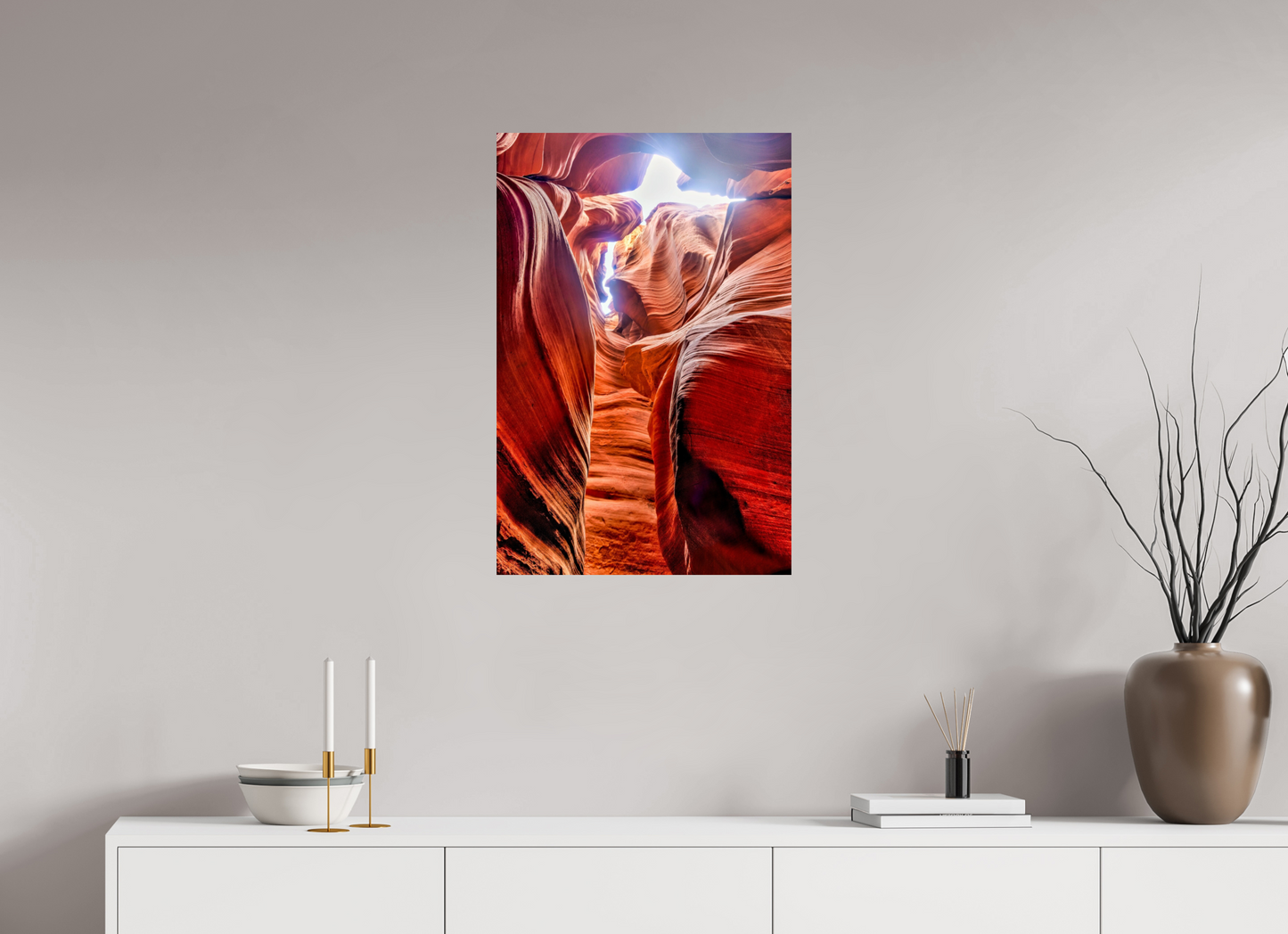 20 x 30″, Photo Print On Fuji Crystal DP II Arizona - Light Between the Stones — Slot Canyon Fine Art Photograph