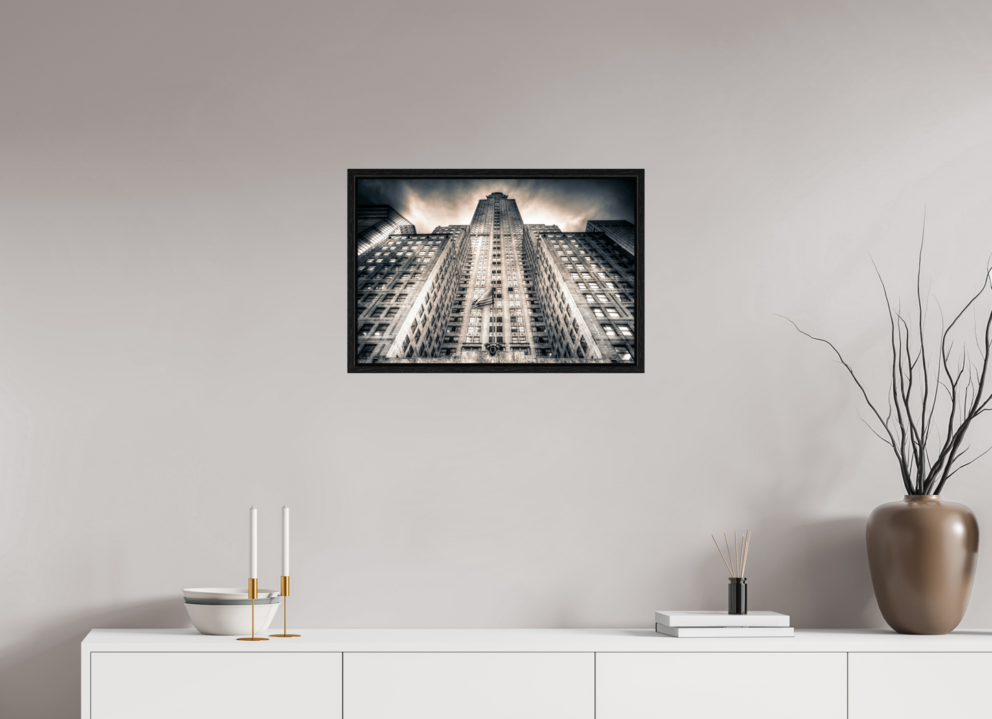 24 x 16″, Floater Frame Gotham Ascension — Chrysler Building, New York