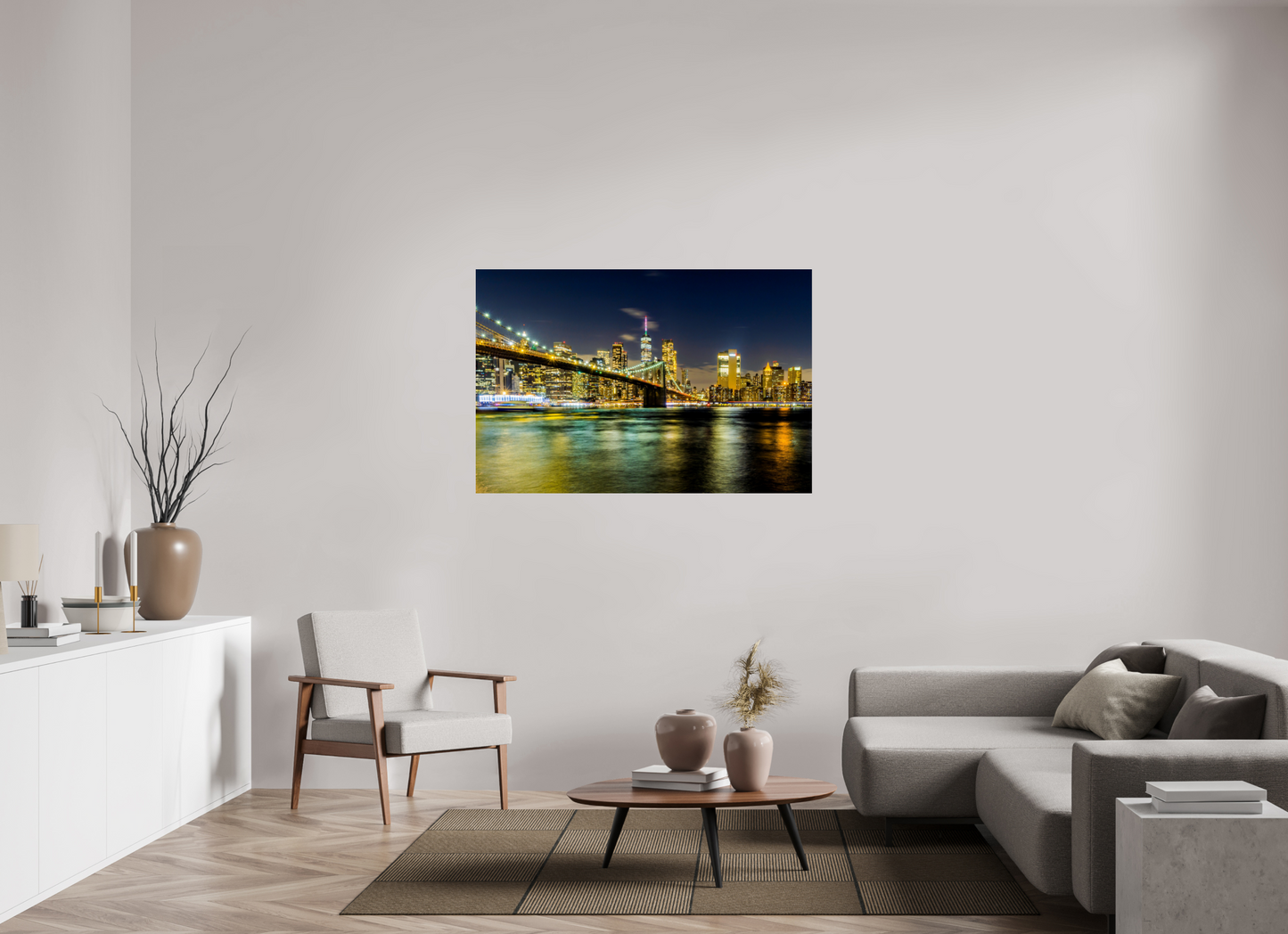 54 x 36″, Photo Print Under Acrylic Glass New York - Manhattan After Dark