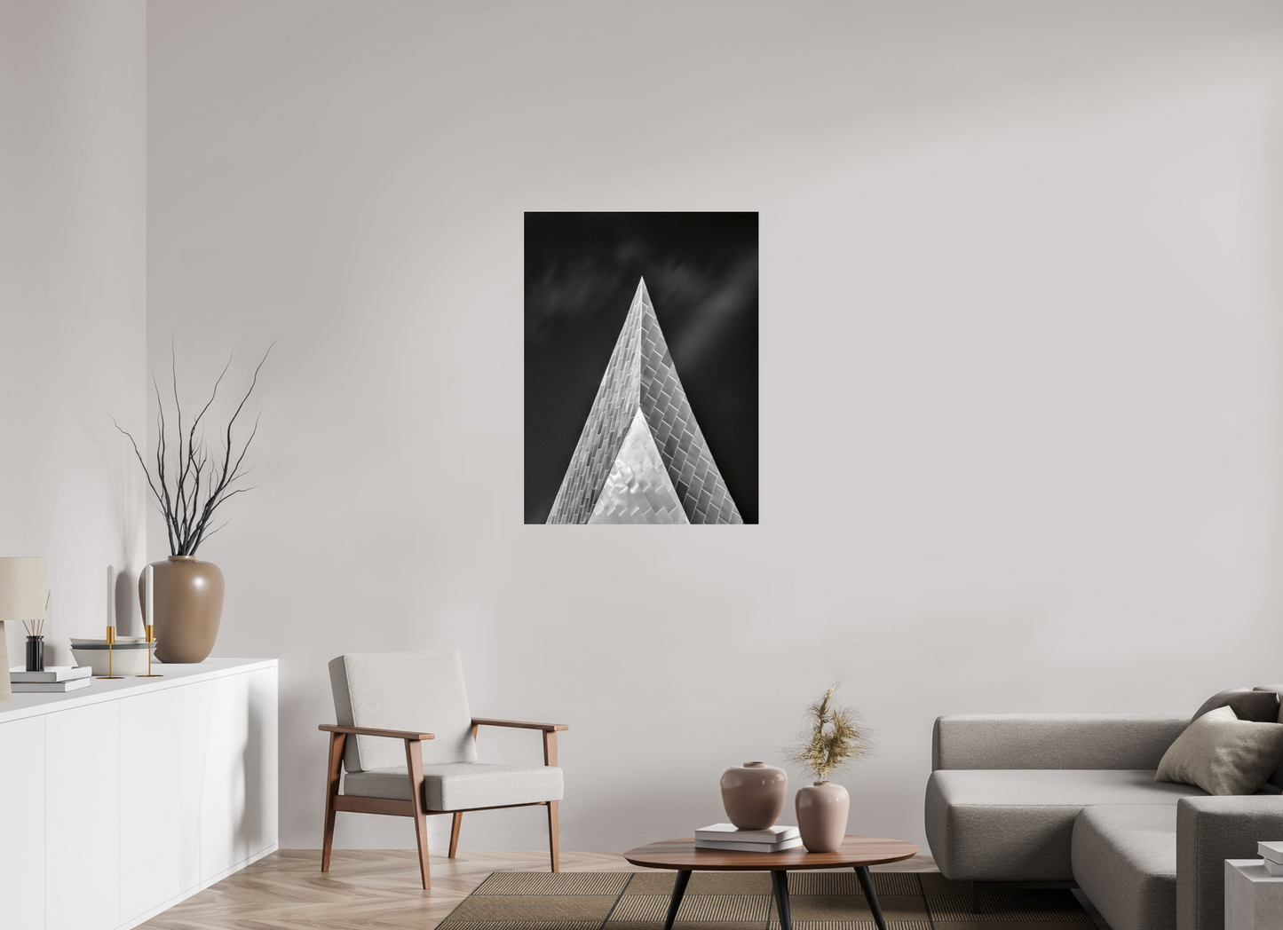 30 x 40″, Photo Print Under Acrylic Glass Into the Black — Fine Art Architectural Photography