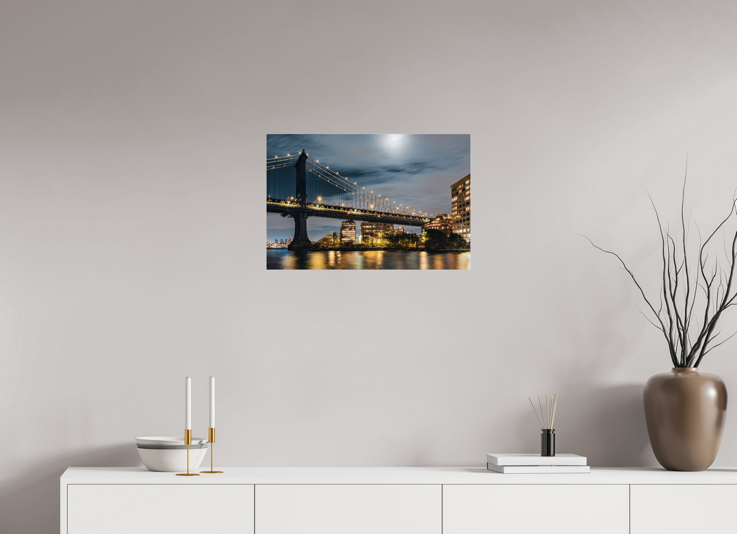 24 x 16″, Photo Print Under Acrylic Glass New York - Manhattan Bridge