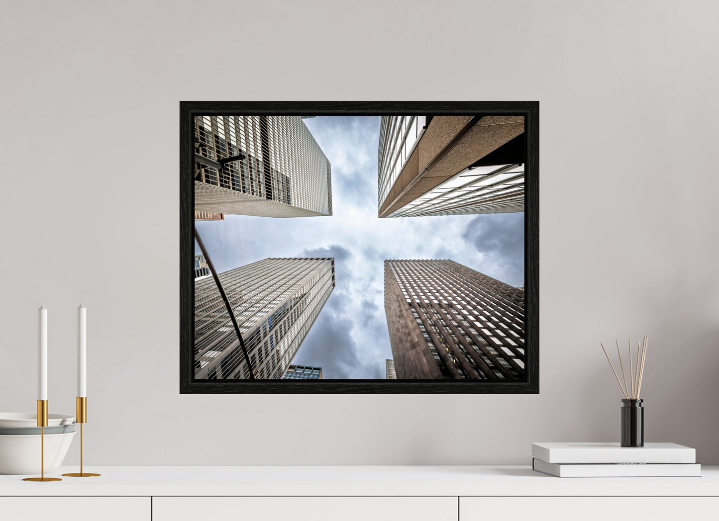 20 x 16″, Floater Frame New York - Urban Canyon