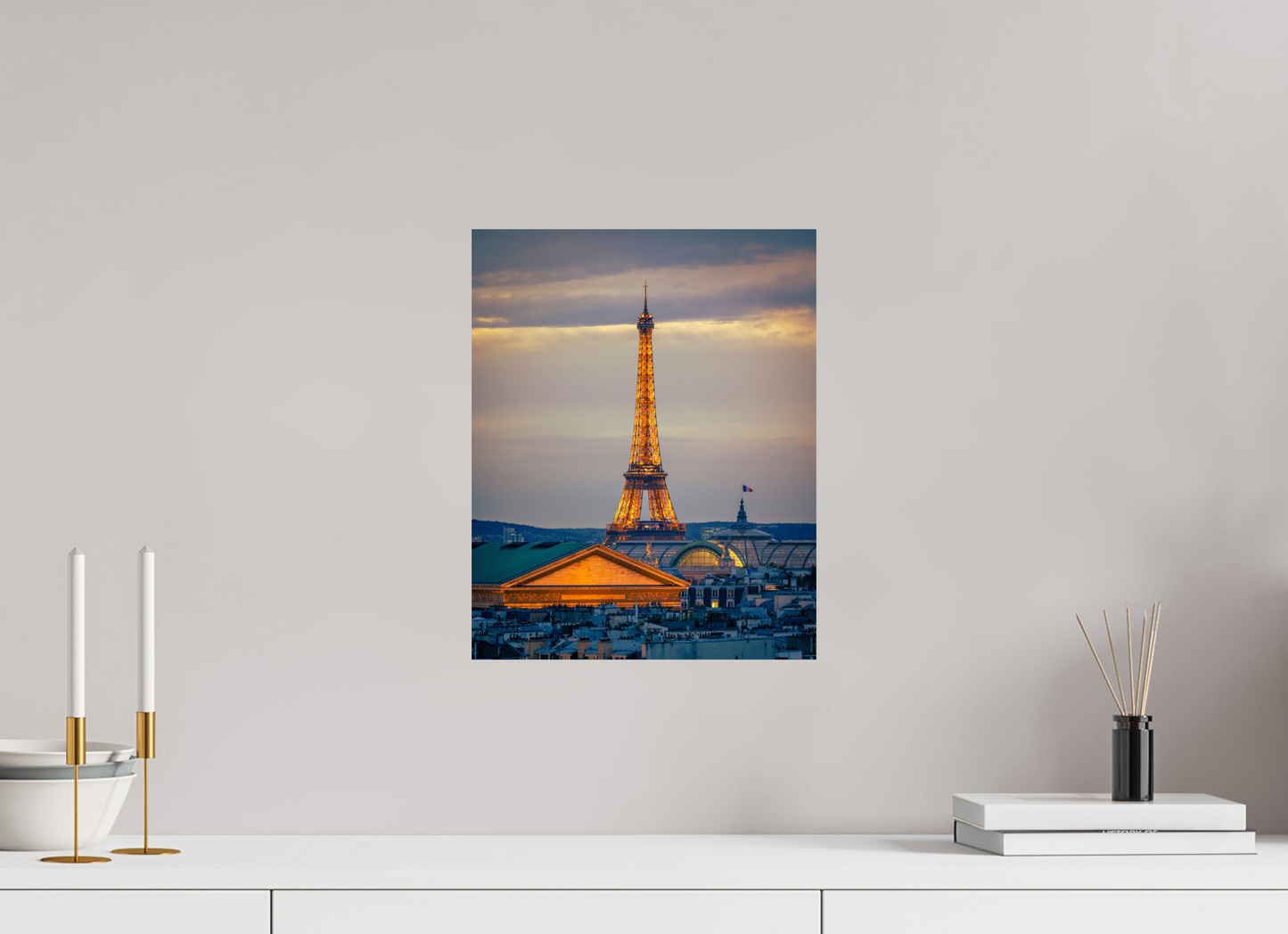 12 x 15″, Photo Print On Fuji Crystal DP II Paris - Golden Eiffel Tower