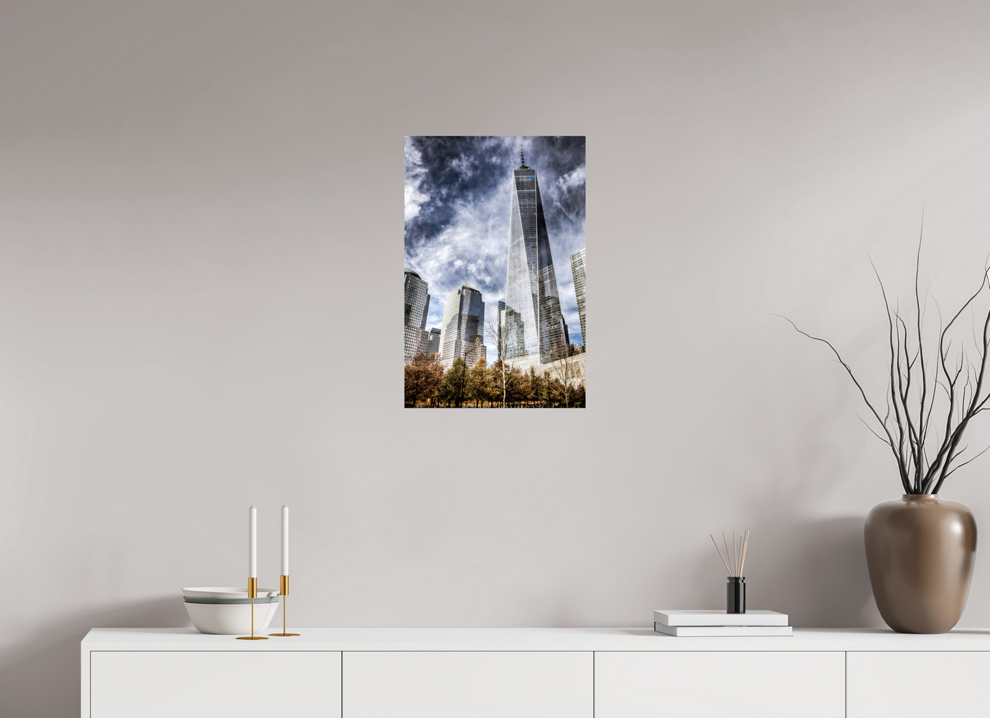 16 x 24″, Photo Print On Fuji Crystal DP II One World Trade Center – Dramatic New York City Architecture Fine Art Photograph