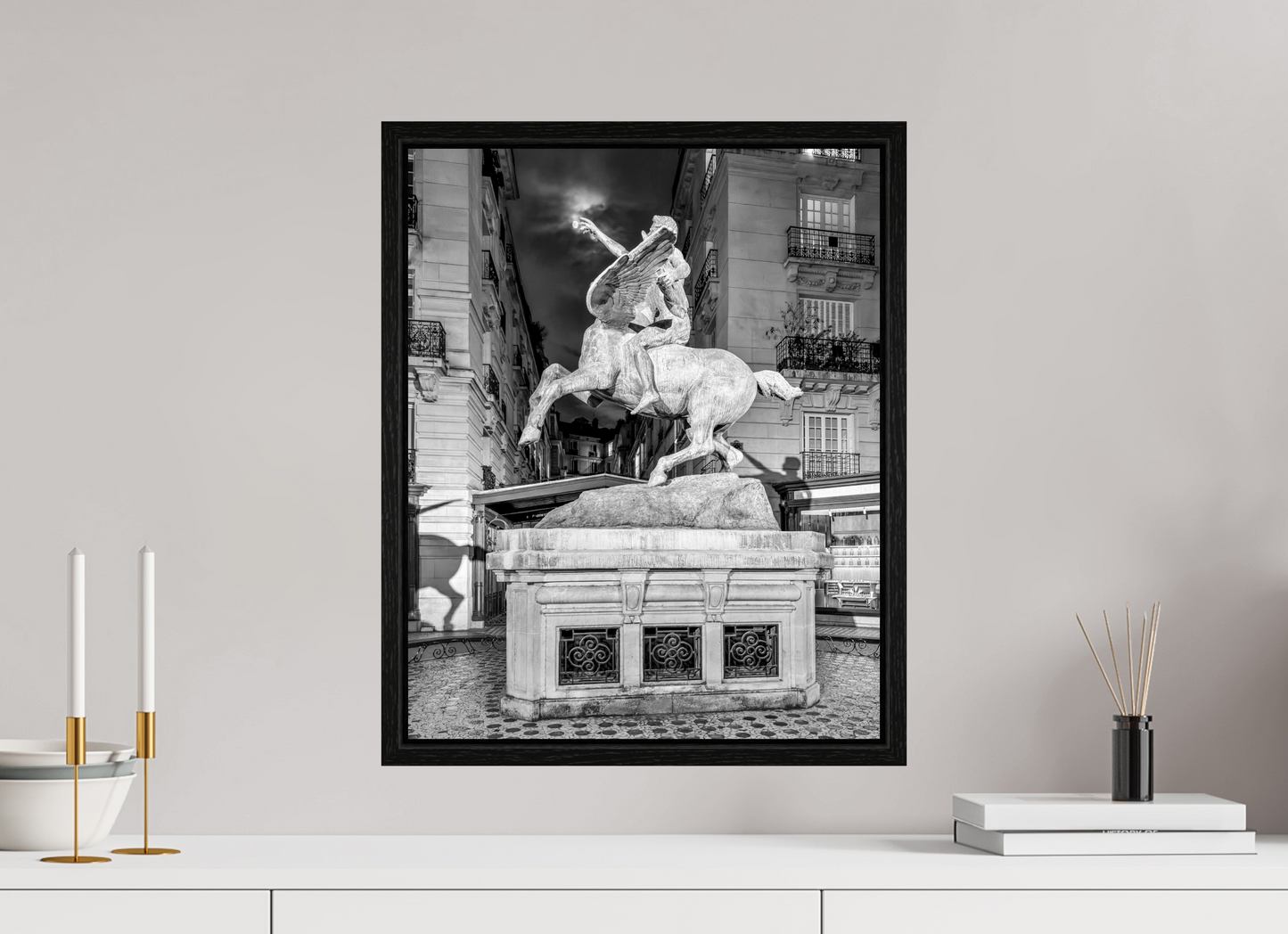16 x 20″, Floater Frame Pegasus Under the Moon — Paris Fine Art Photography Print