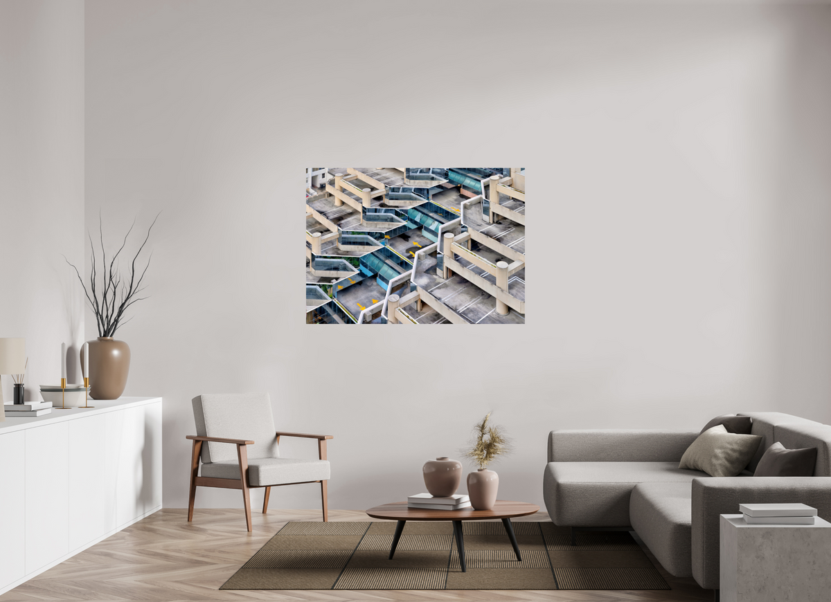 54.6 x 39″, Photo Print On Fuji Crystal DP II Urban Labyrinth — Geometry in Concrete