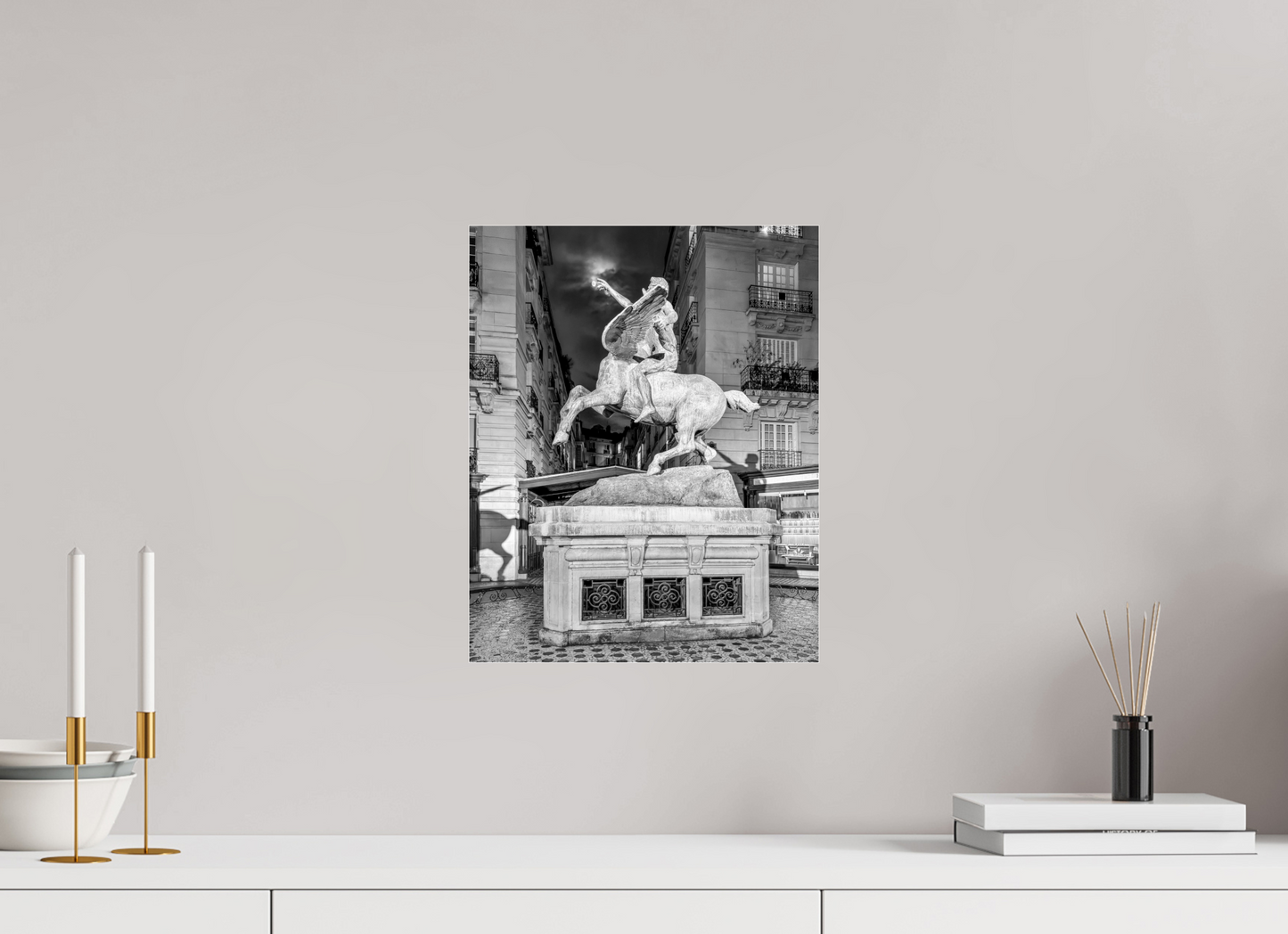 12 x 15″, Photo Print Under Acrylic Glass Pegasus Under the Moon — Paris Fine Art Photography Print