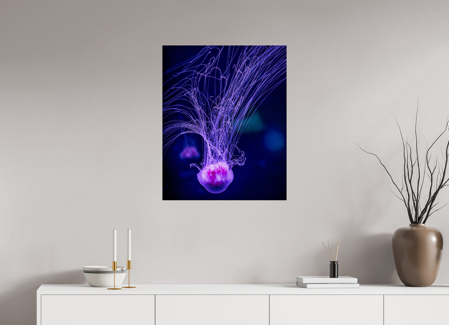 24 x 30″, Photo Print Under Acrylic Glass Ocean Calligraphy