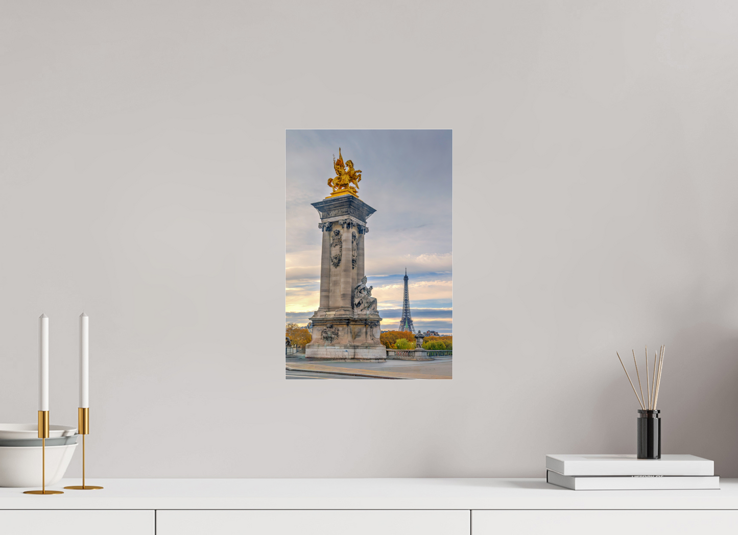 10 x 15″, Photo Print Under Acrylic Glass Paris - Pont Alexandre III at Dawn