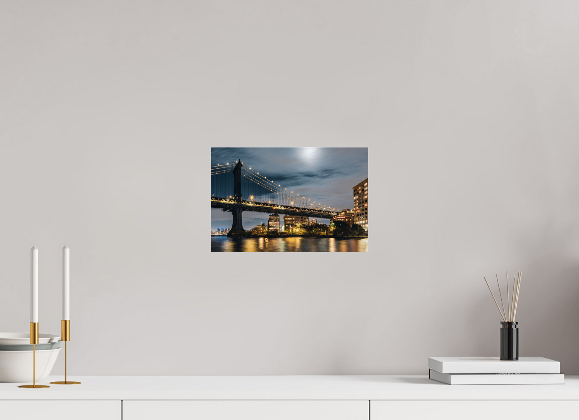 12 x 8″, Photo Print Under Acrylic Glass New York - Manhattan Bridge