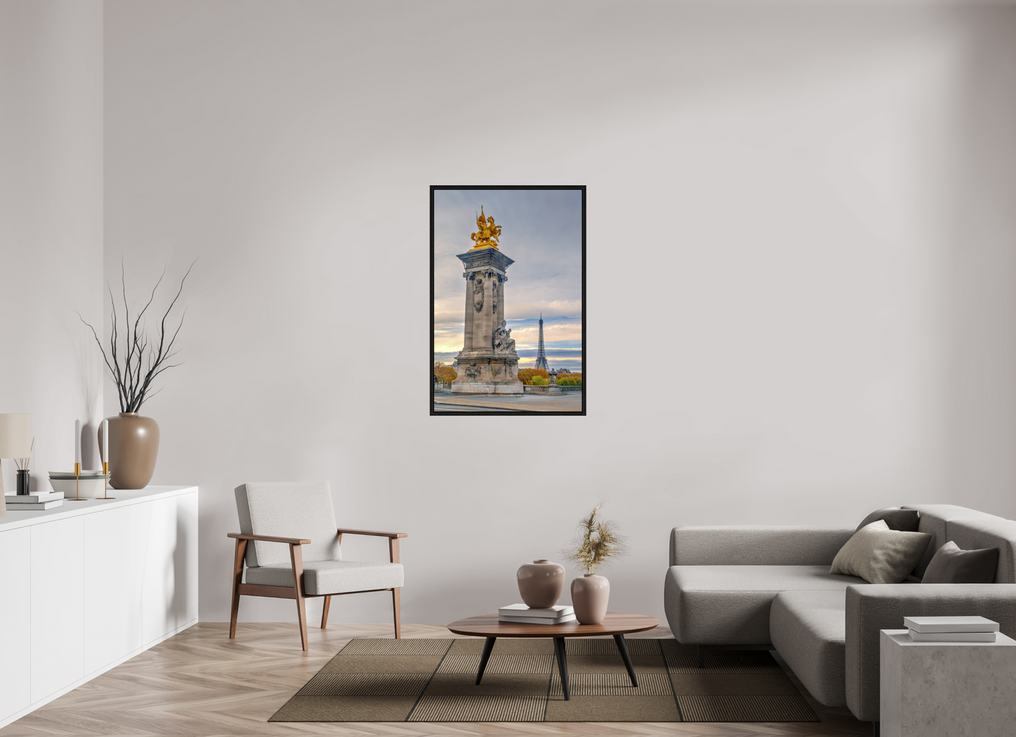 30 x 45″, Floater Frame Paris - Pont Alexandre III at Dawn