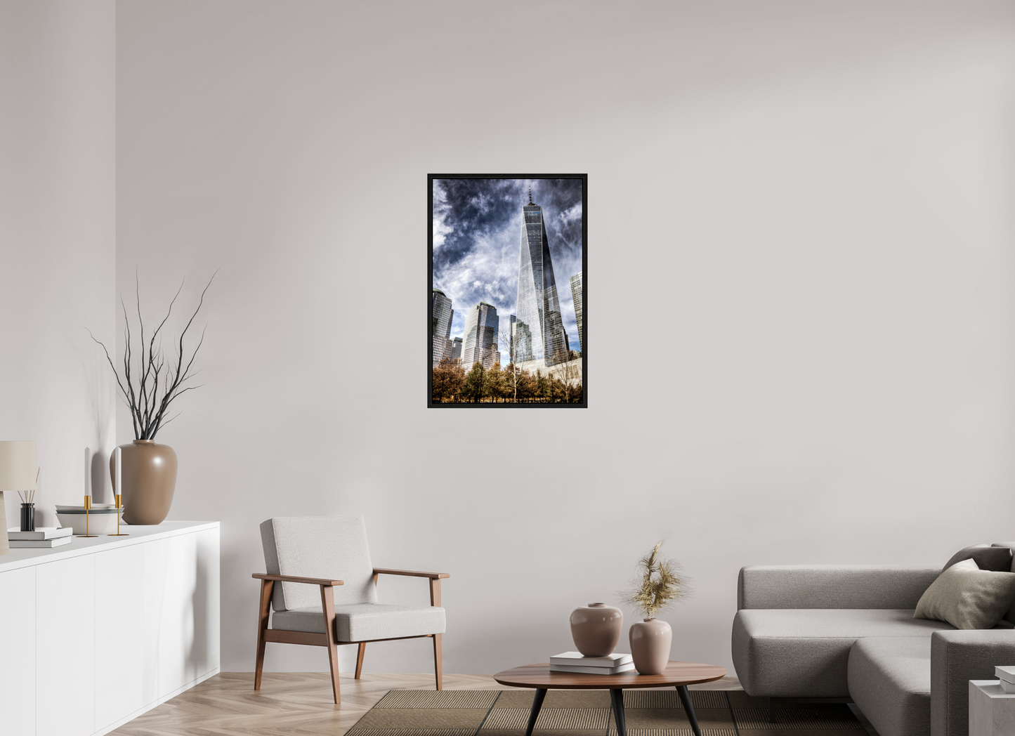 24 x 36″, Floater Frame One World Trade Center – Dramatic New York City Architecture Fine Art Photograph